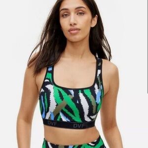DVF DIANE VON FURSTENBURG × TARGET RACERBACK ZEBRA SPORTS BRA - NWT - M